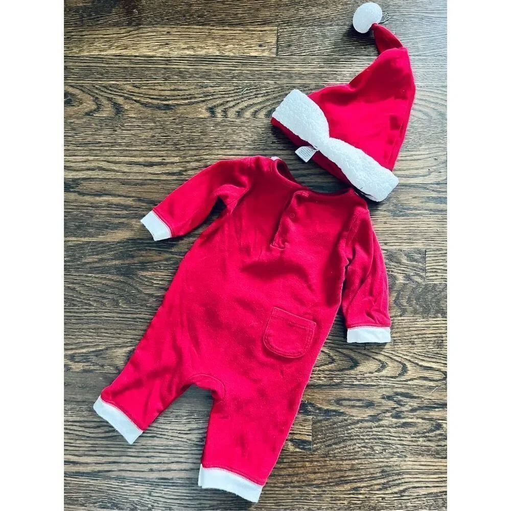 GYMBORee 3-6 Mos Baby Little Santa 2p Sleeper BUY 2 GET 1 FREE